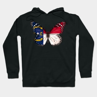 North Carolina Flag Butterfly - Gift for North Carolinian From North Carolina NC Hoodie